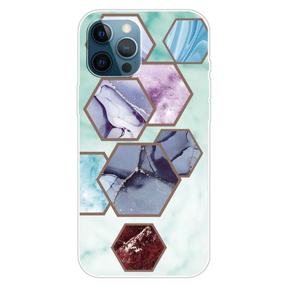 For iPhone 16 Pro Max Case Abstract Marble Pattern Printing TPU Phone Cover