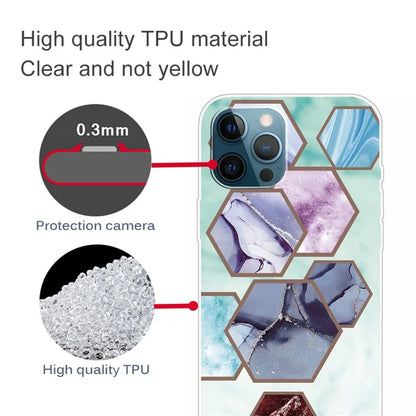 For iPhone 16 Pro Max Case Abstract Marble Pattern Printing TPU Phone Cover