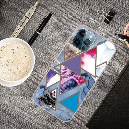 For iPhone 16 Pro Max Case Abstract Marble Pattern Printing TPU Phone Cover