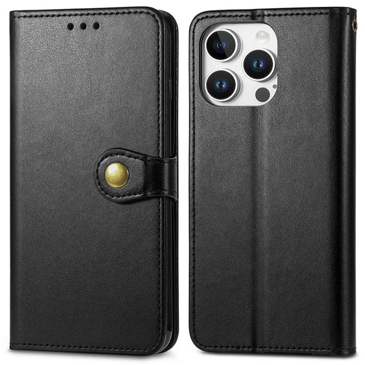 For iPhone 16 Pro Max Case Leather Phone Case Wallet Stand Cover with Wrist Strap
