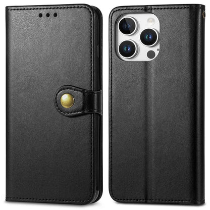 For iPhone 16 Pro Case Leather Phone Case Wallet Stand Cover with Wrist Strap