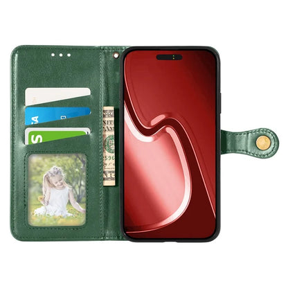 For iPhone 16 Pro Case Leather Phone Case Wallet Stand Cover with Wrist Strap