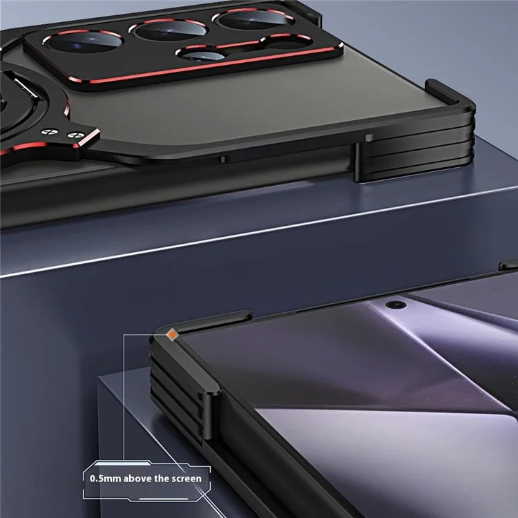 For Samsung Galaxy S23 Ultra Kickstand Case Metal Bumper Magnetic Phone Cover