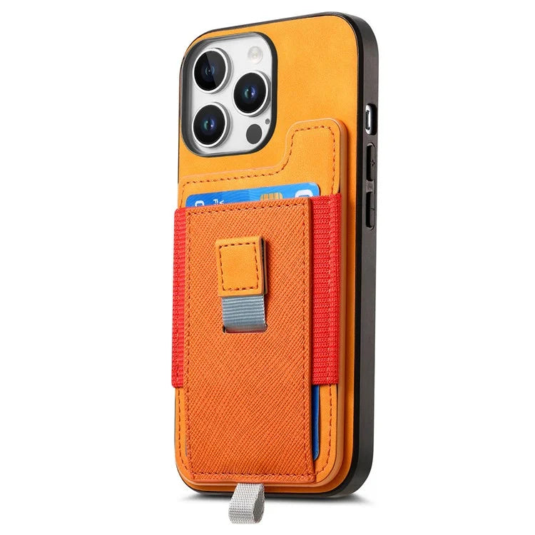 For iPhone 16 Pro Max Skin-Touch Case Leather+TPU Detachable Phone Case with Card Bag
