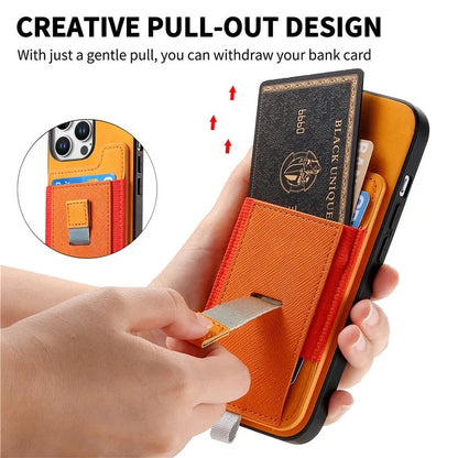 For iPhone 16 Pro Max Skin-Touch Case Leather+TPU Detachable Phone Case with Card Bag