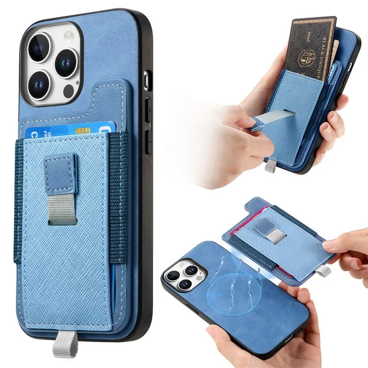 For iPhone 16 Pro Max Skin-Touch Case Leather+TPU Detachable Phone Case with Card Bag