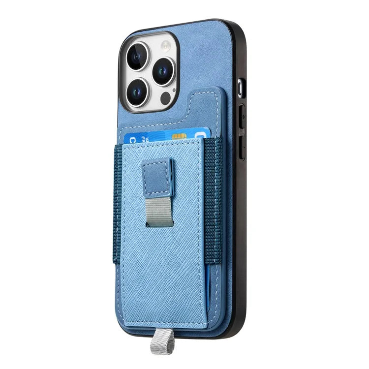 For iPhone 16 Pro Max Skin-Touch Case Leather+TPU Detachable Phone Case with Card Bag