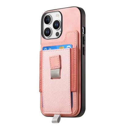 For iPhone 16 Pro Max Skin-Touch Case Leather+TPU Detachable Phone Case with Card Bag