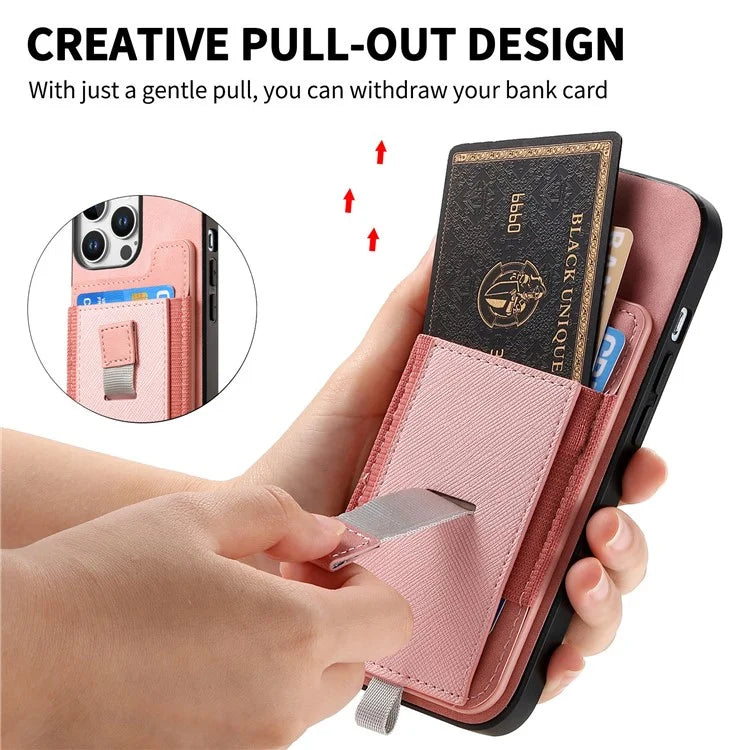 For iPhone 16 Pro Max Skin-Touch Case Leather+TPU Detachable Phone Case with Card Bag