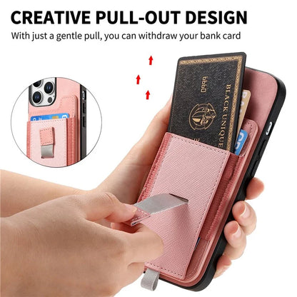 For iPhone 16 Pro Max Skin-Touch Case Leather+TPU Detachable Phone Case with Card Bag