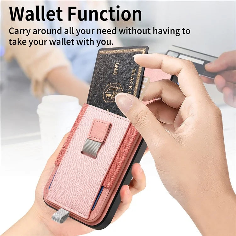 For iPhone 16 Pro Max Skin-Touch Case Leather+TPU Detachable Phone Case with Card Bag