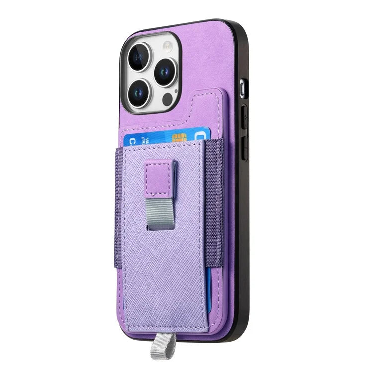 For iPhone 16 Pro Max Skin-Touch Case Leather+TPU Detachable Phone Case with Card Bag