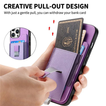 For iPhone 16 Pro Max Skin-Touch Case Leather+TPU Detachable Phone Case with Card Bag