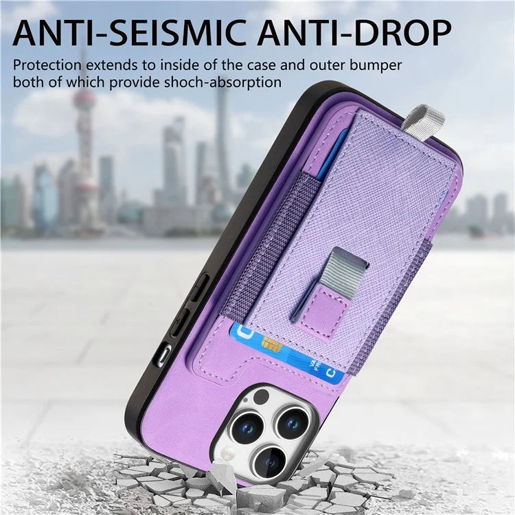 For iPhone 16 Pro Max Skin-Touch Case Leather+TPU Detachable Phone Case with Card Bag