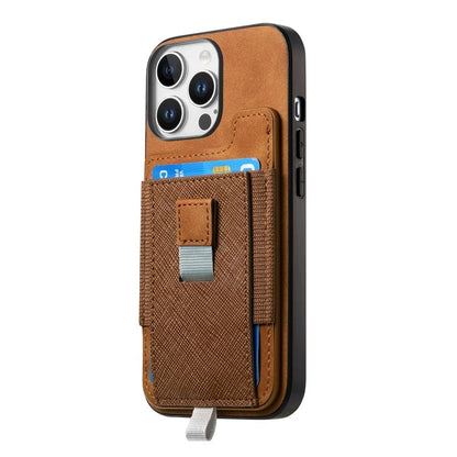 For iPhone 16 Pro Max Skin-Touch Case Leather+TPU Detachable Phone Case with Card Bag