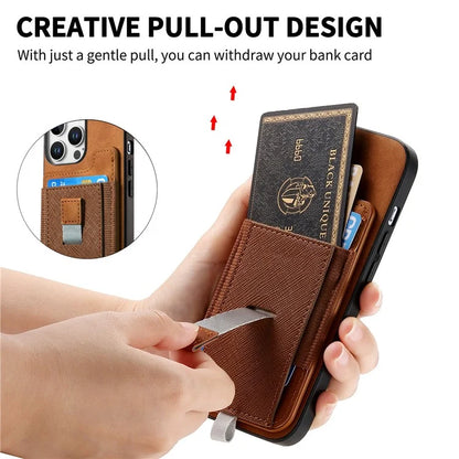For iPhone 16 Pro Max Skin-Touch Case Leather+TPU Detachable Phone Case with Card Bag