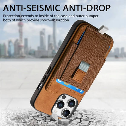 For iPhone 16 Pro Max Skin-Touch Case Leather+TPU Detachable Phone Case with Card Bag