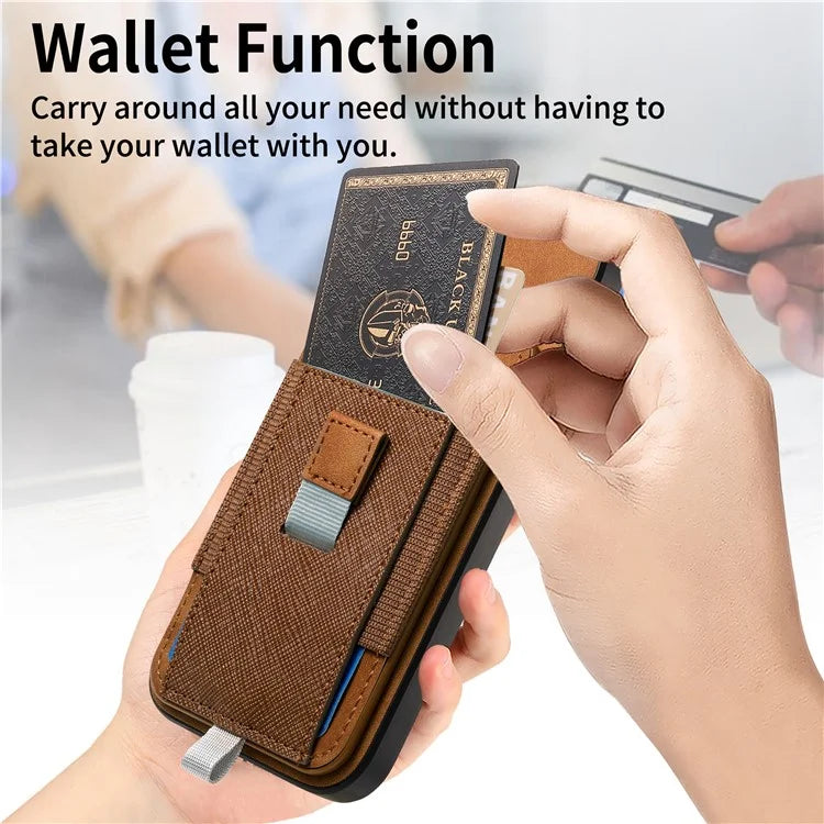 For iPhone 16 Pro Max Skin-Touch Case Leather+TPU Detachable Phone Case with Card Bag
