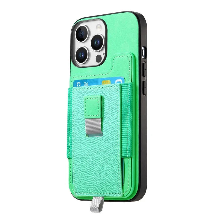For iPhone 16 Pro Max Skin-Touch Case Leather+TPU Detachable Phone Case with Card Bag