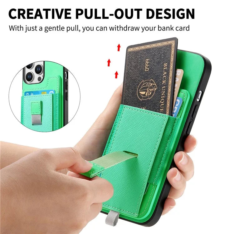 For iPhone 16 Pro Max Skin-Touch Case Leather+TPU Detachable Phone Case with Card Bag