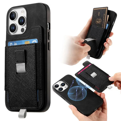 For iPhone 16 Pro Max Skin-Touch Case Leather+TPU Detachable Phone Case with Card Bag