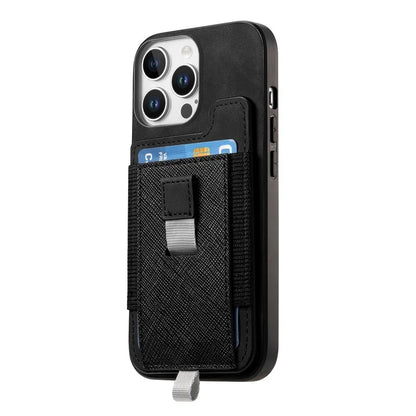 For iPhone 16 Pro Max Skin-Touch Case Leather+TPU Detachable Phone Case with Card Bag