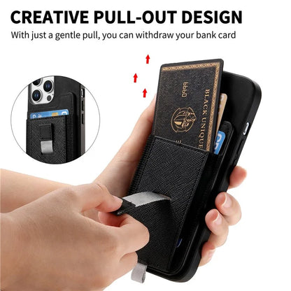 For iPhone 16 Pro Max Skin-Touch Case Leather+TPU Detachable Phone Case with Card Bag