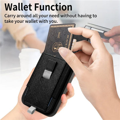 For iPhone 16 Pro Max Skin-Touch Case Leather+TPU Detachable Phone Case with Card Bag