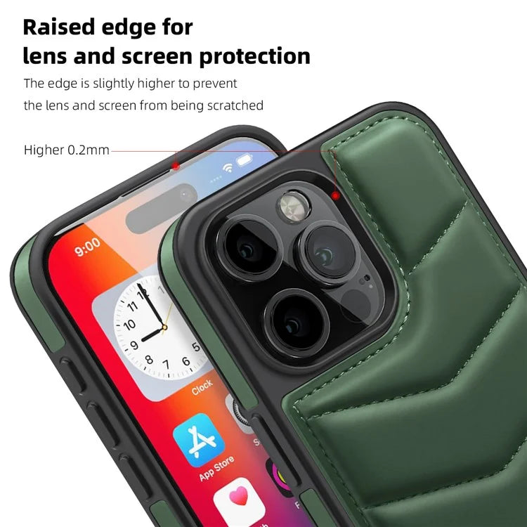 For iPhone 16 Pro Case Compatible with MagSafe RFID Blocking Card Slot Leather Back Cover