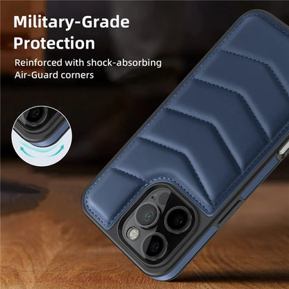 For iPhone 16 Pro Case Compatible with MagSafe RFID Blocking Card Slot Leather Back Cover