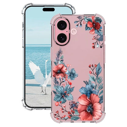 For iPhone 16 Plus Case Pattern Printing Corner Protection Soft TPU Phone Cover