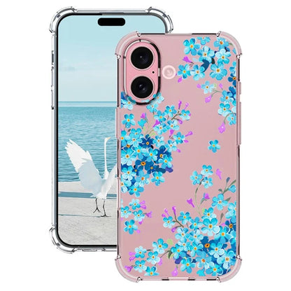 For iPhone 16 Plus Case Pattern Printing Corner Protection Soft TPU Phone Cover