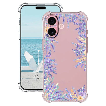 For iPhone 16 Case Pattern Printing Corner Protection Soft TPU Phone Cover
