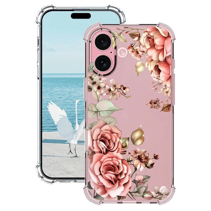 For iPhone 16 Case Pattern Printing Corner Protection Soft TPU Phone Cover
