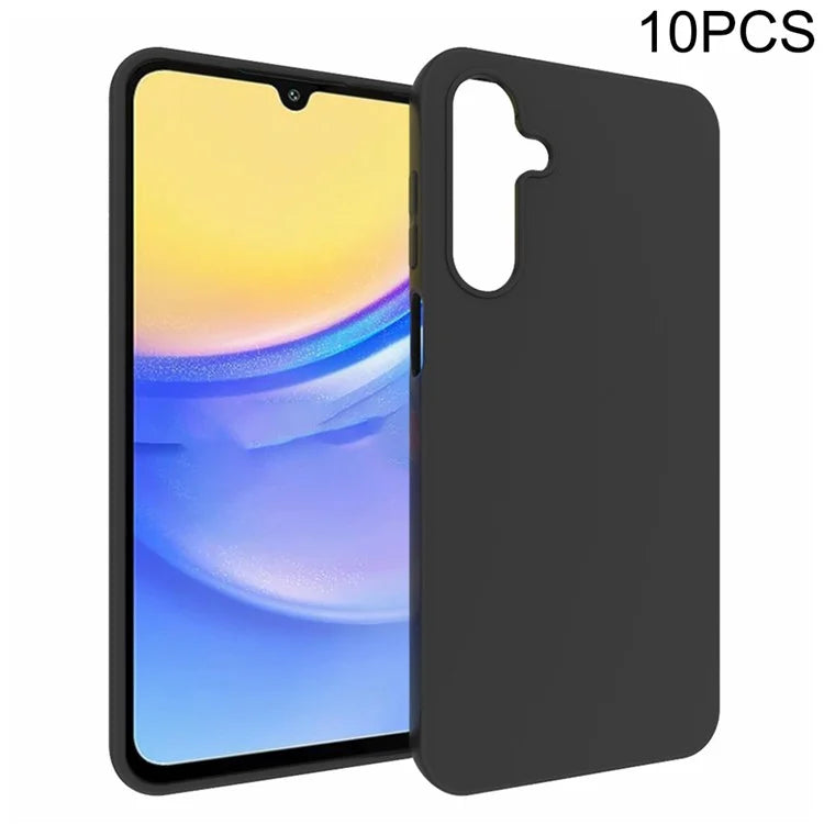 10Pcs / Pack For Samsung Galaxy A16 5G Case Anti-Fingerprint Soft TPU Protective Cover - Black