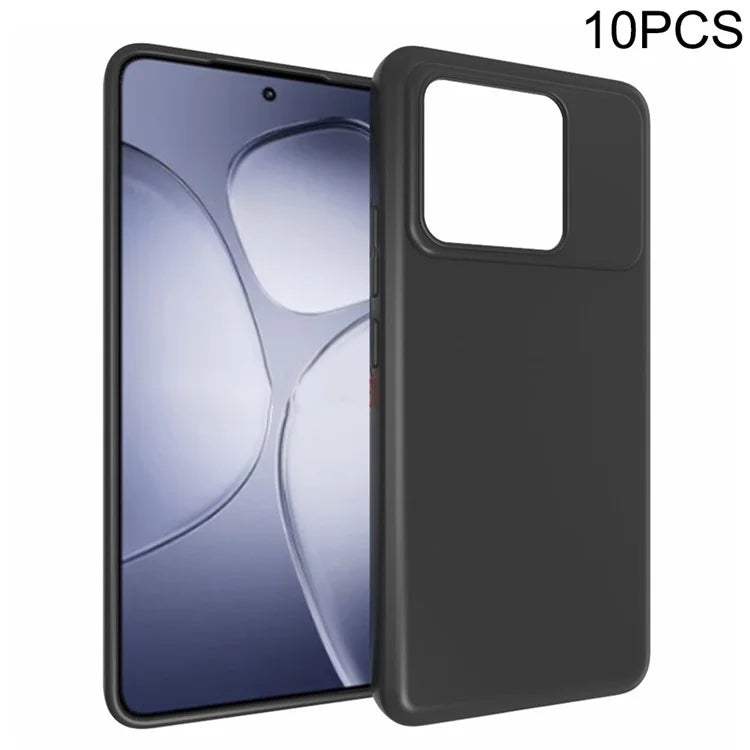 10Pcs / Pack For Xiaomi Redmi K70 Ultra Case Anti-Fingerprint Soft TPU Protective Cover - Black