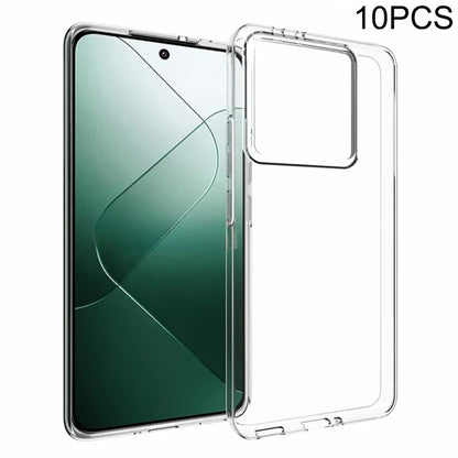 10Pcs / Pack For Xiaomi 14T Pro Clear Case Watermark-Free TPU Protective Cover