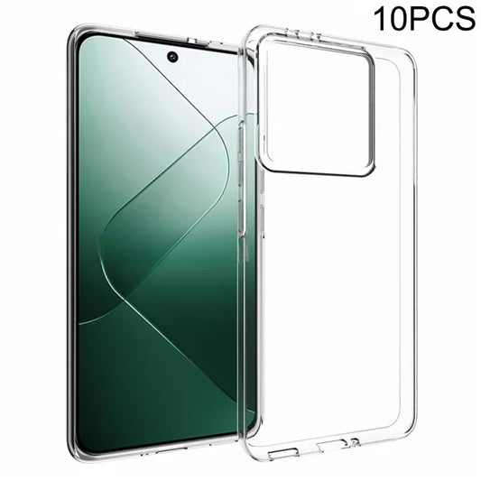 10Pcs / Pack For Xiaomi 14T Pro Clear Case Watermark-Free TPU Protective Cover