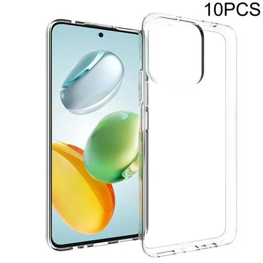 10Pcs / Pack For Honor Play 60 Plus 5G / 200 Smart 5G Clear Case Watermark-Free TPU Protective Cover
