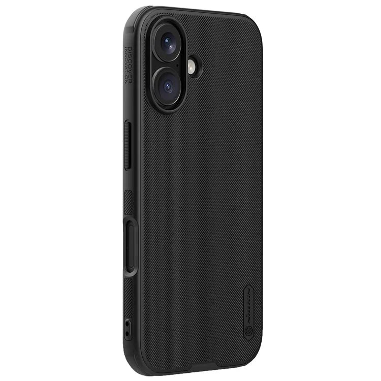 NILLKIN Frosted Shield Pro for iPhone 16 Case Compatible with MagSafe PC+TPU Phone Cover, Black