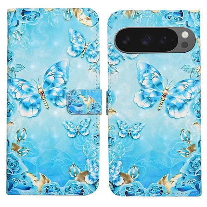 For Google Pixel 9 Pro XL Case 3D Creative Pattern PU Leather Stand Phone Cover
