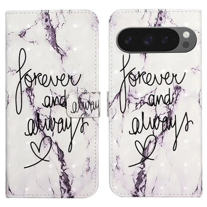 For Google Pixel 9 Pro XL Case 3D Creative Pattern PU Leather Stand Phone Cover