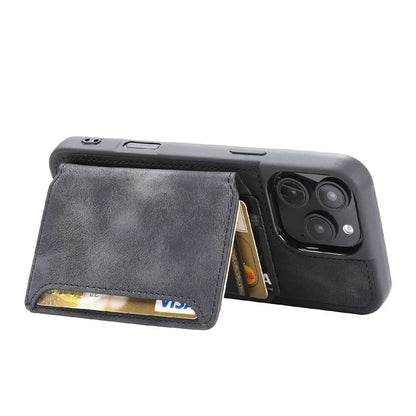 For iPhone 16 Pro Max Case Wallet Card Slot TPU+PU Leather Back Phone Cover