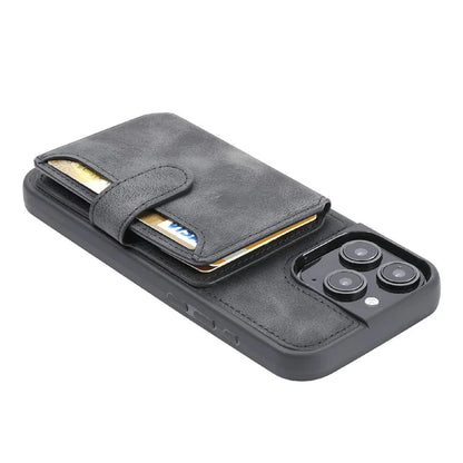 For iPhone 16 Pro Max Case Wallet Card Slot TPU+PU Leather Back Phone Cover