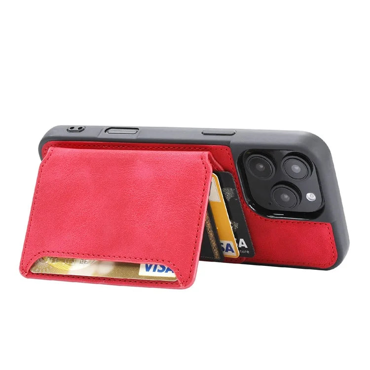 For iPhone 16 Pro Max Case Wallet Card Slot TPU+PU Leather Back Phone Cover