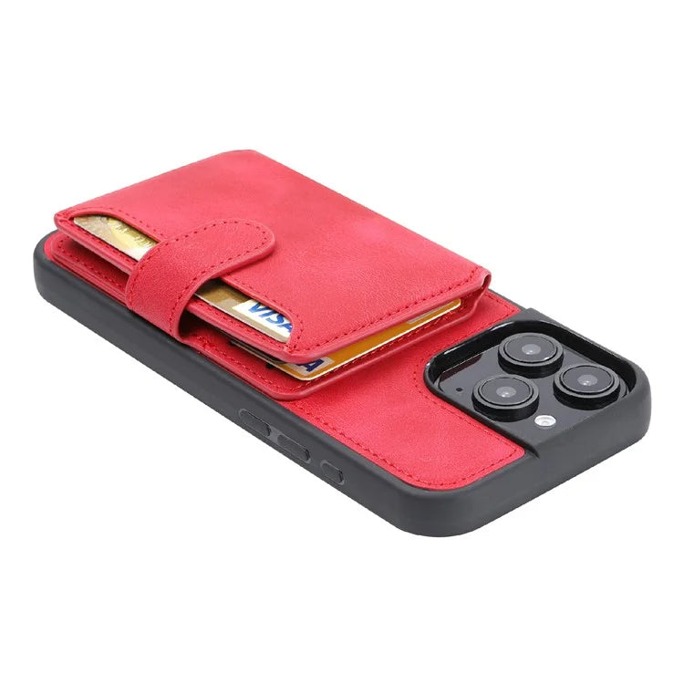 For iPhone 16 Pro Max Case Wallet Card Slot TPU+PU Leather Back Phone Cover