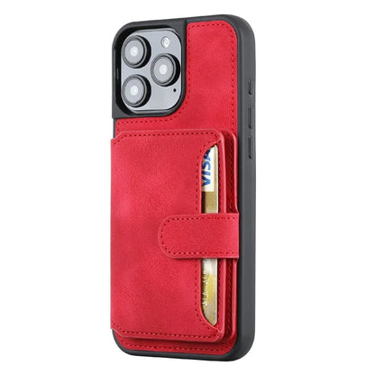 For iPhone 16 Pro Max Case Wallet Card Slot TPU+PU Leather Back Phone Cover