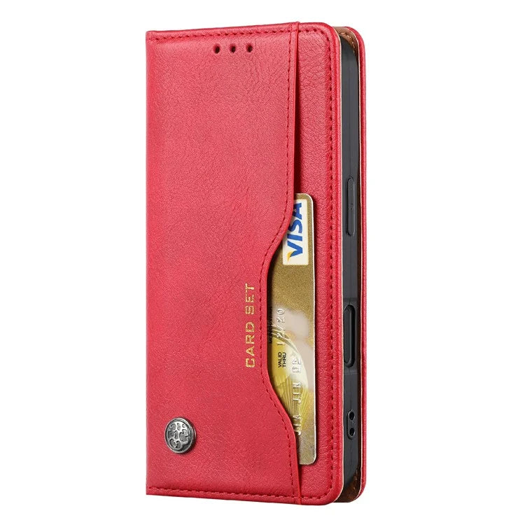 For iPhone 16 Plus Cell Phone Case Magnetic Closing PU Leather Stand Cover