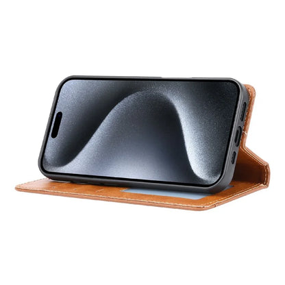 For iPhone 16 Plus Cell Phone Case Magnetic Closing PU Leather Stand Cover