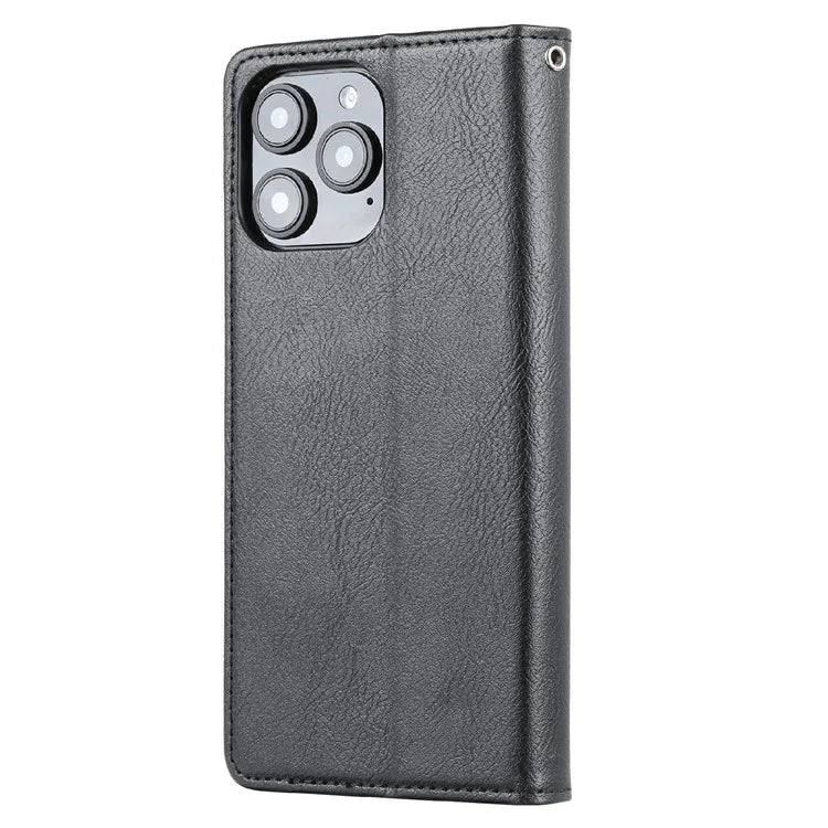 For iPhone 16 Pro Cell Phone Case Magnetic Closing PU Leather Stand Cover
